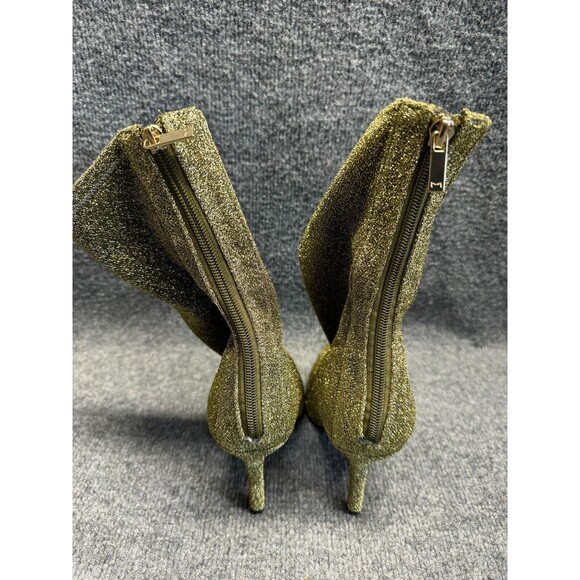 Marc Fisher Gold Breezy Pointy Toe Modern High Heel Bootie Size 8 - Picture 4 of 5
